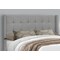 Monarch Specialties Bed, Queen Size, Bedroom, Upholstered, Grey Linen Look, Chrome Metal Legs I 6040Q - alternate 3